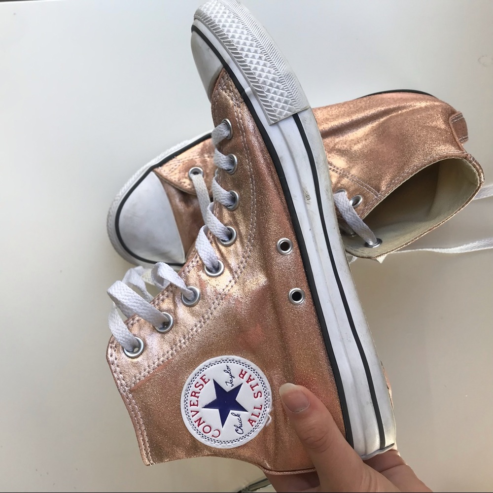 Converse Chuck Taylors Rose Gold High Tops